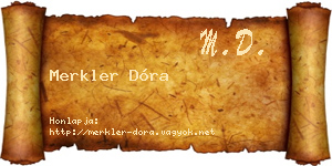 Merkler Dóra névjegykártya
